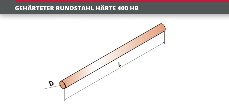 GEHÄRTETER RUNDSTAHL HÄRTE 400 HB