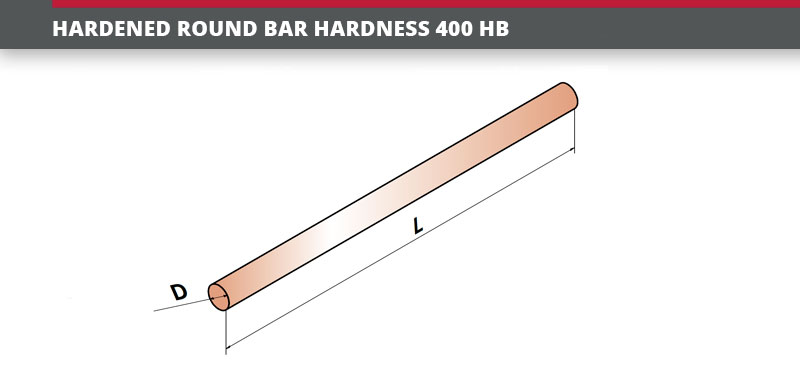 HARDENED ROUND BAR HARDNESS 400 HB